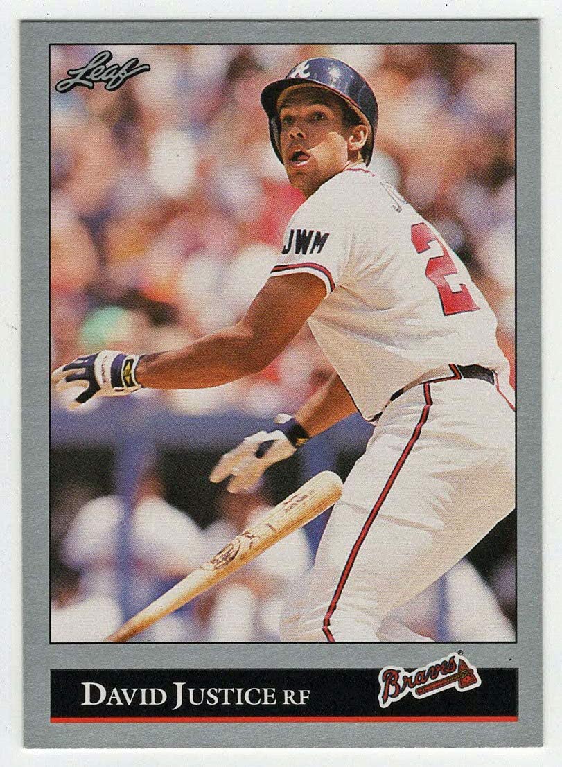 David Justice Atlanta Braves 12x15 Cherry-finished Player 